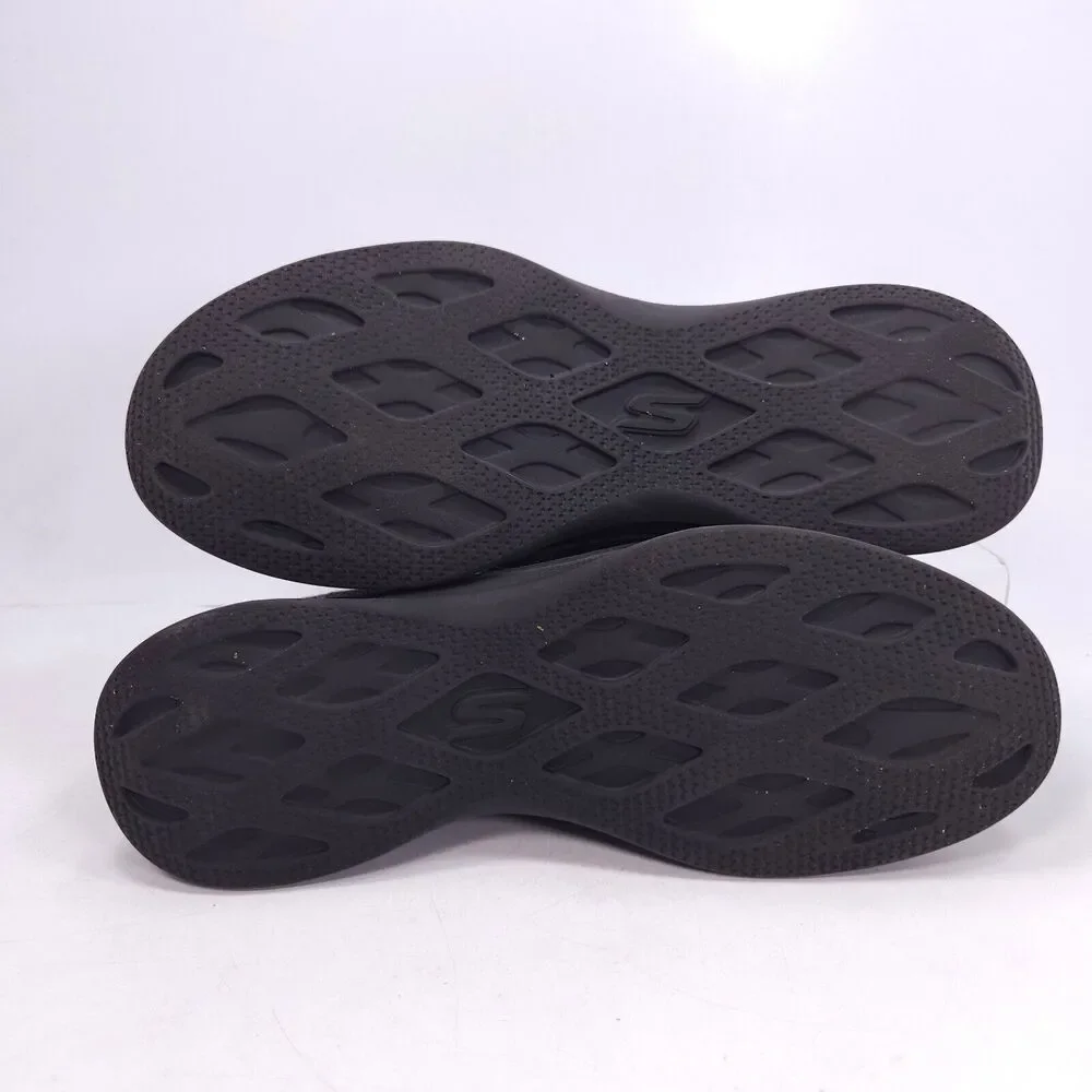 Skechers Goga Max Lite Athletic Slip On Shoe Womens Size 9.5 14751 Gray Black